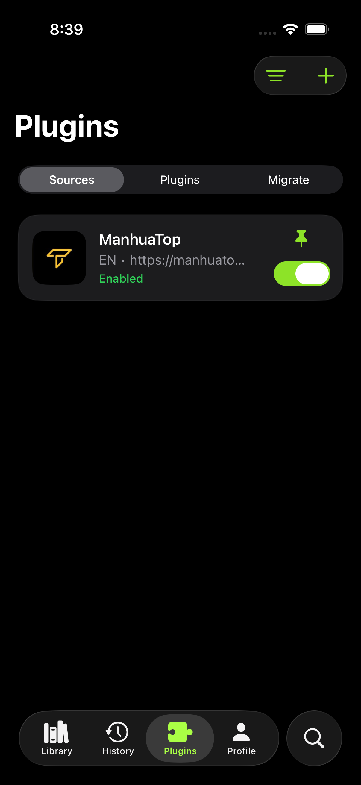 Keihatsu extensions screen